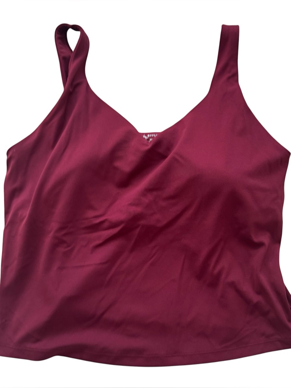 Offline By Aerie Real Me Low Key Tank Top Size XL Padded Cropped Berry padded